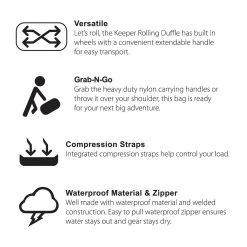 Calcutta Keeper Dry Waterproof Wheeled Duffel 82