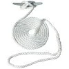 Invincible Marine Boating & Marine Dock Line - 1/2" Twisted Nylon Hand Spliced 3-strand White (Multiple Lengths)