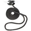 Invincible Marine Dock Line - 3/8" Hand Spliced Double Braid Black (Multiple Lengths)