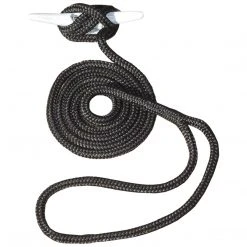 Invincible Marine Dock Line - 1/2" Hand Spliced Double Braid Black (Multiple Lengths)