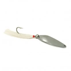 Sea Striker Nickel Plated Casting Spoons With Single Hook And Bucktail Fishing Gear