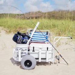 Sea Striker Fishing Gear Balloon Tire Surf And Beach Cart